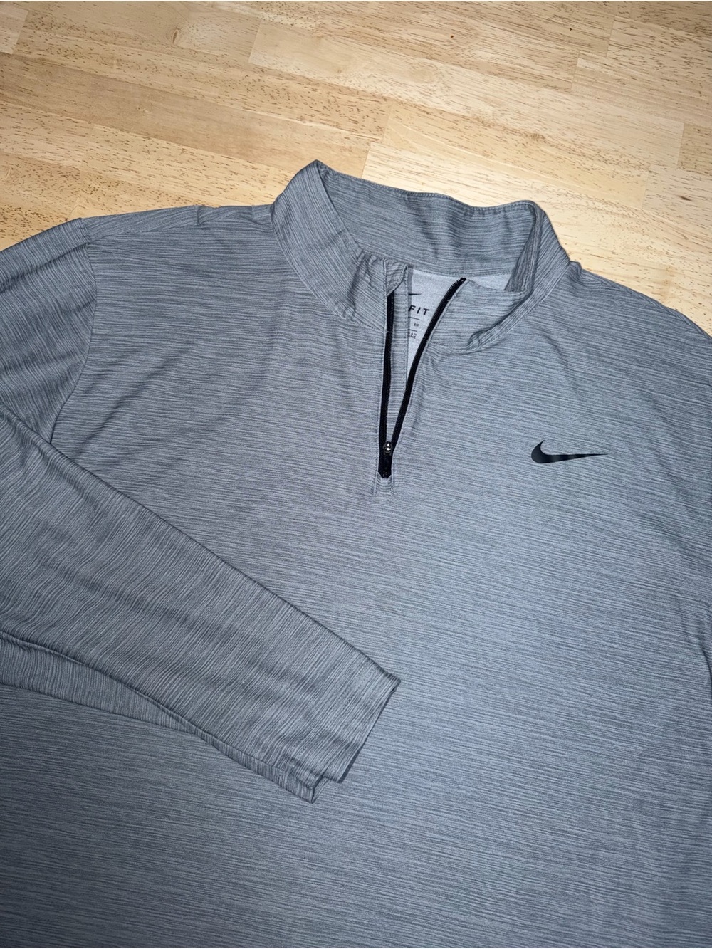Nike Dri-FIT Mens XL 1/4 Zip Pullover Heather Gray Active Top 940177-043